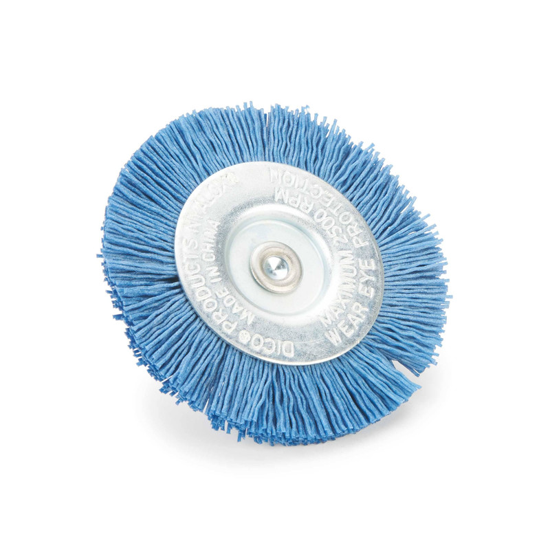 Wheel Brush - Diameter:3" - Grit:240 Grit